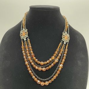 New York & Co Multi Strand Glass Necklace